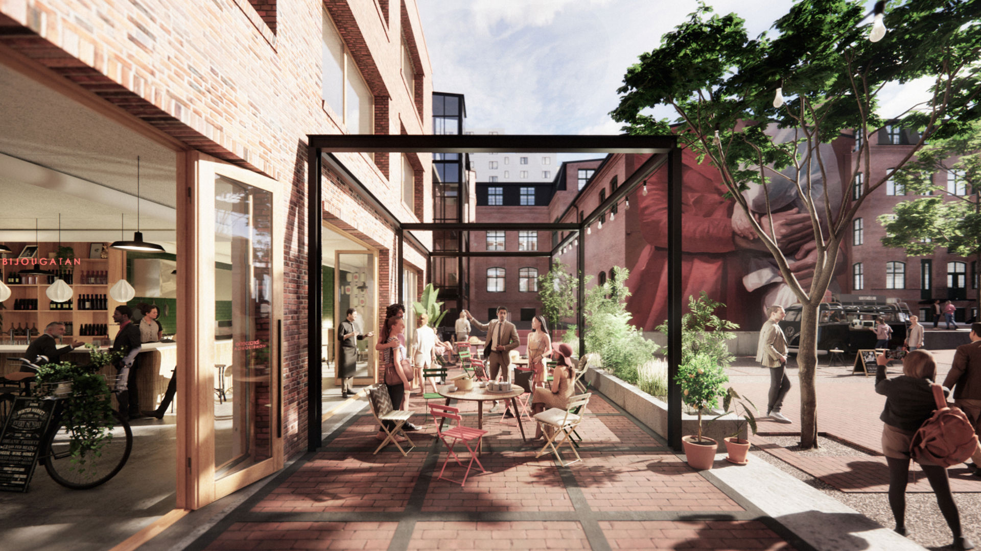 Nya Trikåfabriken, Monbijougatan 17 - Fånga Malmös smaklökar. Här finns restauranglokalen i hjärtat av Malmös mest kreativa kvarter!