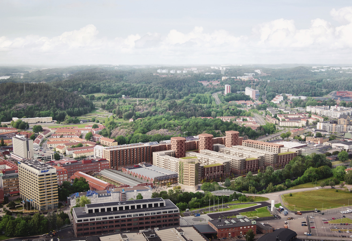 Visionsbild över vårt nya kvarter i Gamlestaden