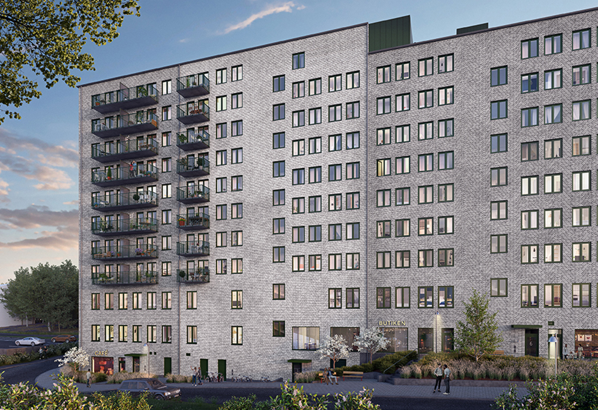 Exterior brf Hojden Sjupundsgatan