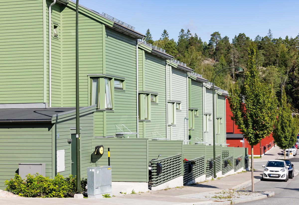 Fasadbild av Vintertriangeln taget från gatan.