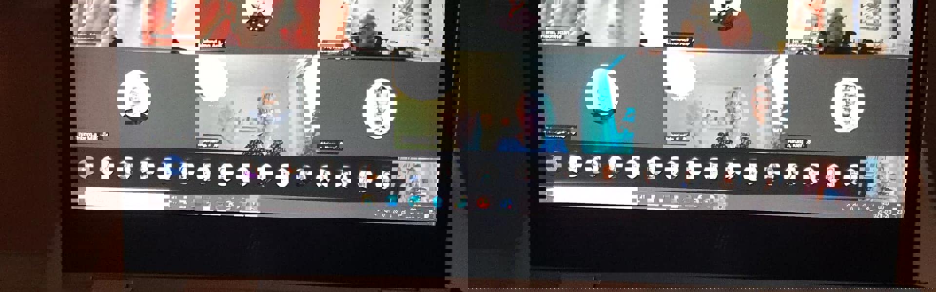 Laptop som visar ett teamsmöte med ett antal personer deltagande