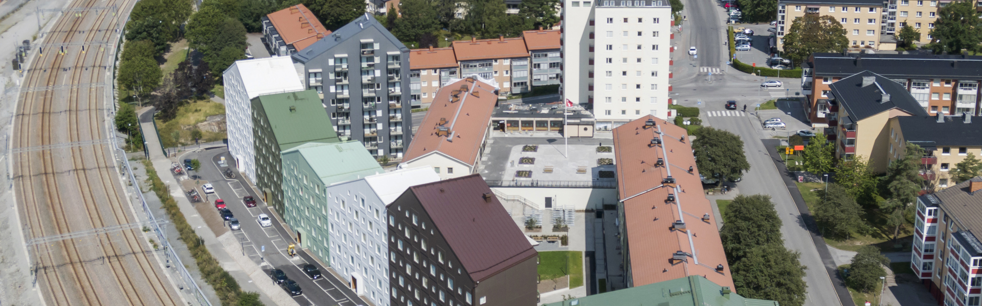 Översiktsbild av Jakobsberg uppifrån.