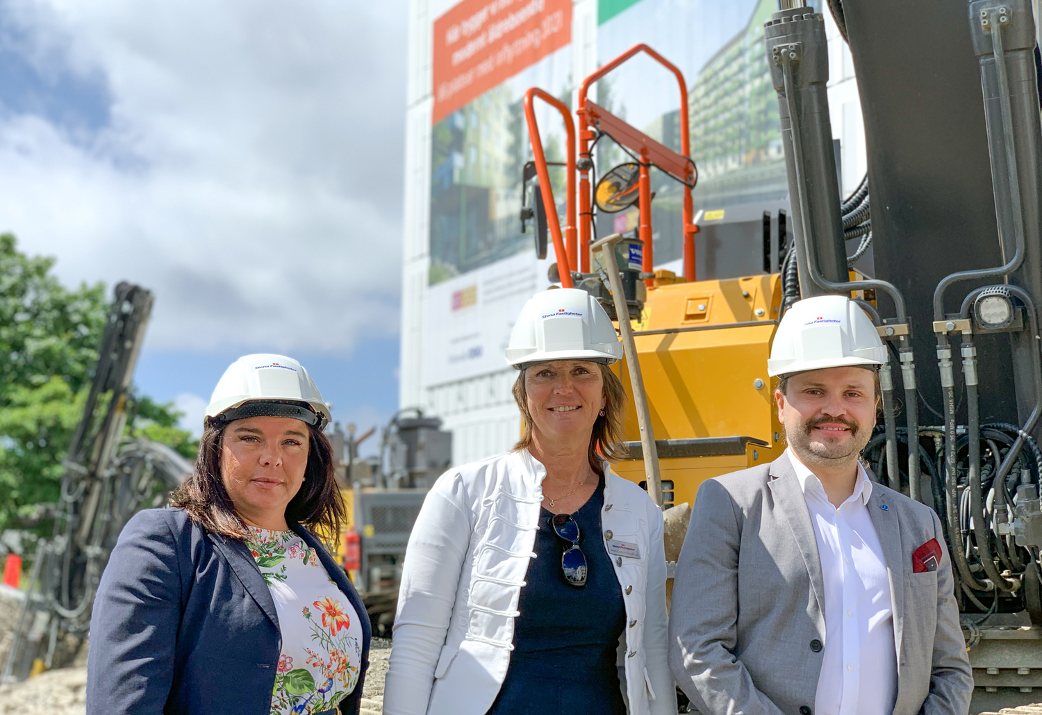 Caroline Forsell, regionchef i Attendo Egen Regi Väst, Ann-Catrin Dryselius, fastighetschef på Stena Fastigheter Göteborg och Kalle Bäck (KD), ordförande i SDN Västra Göteborg. 
