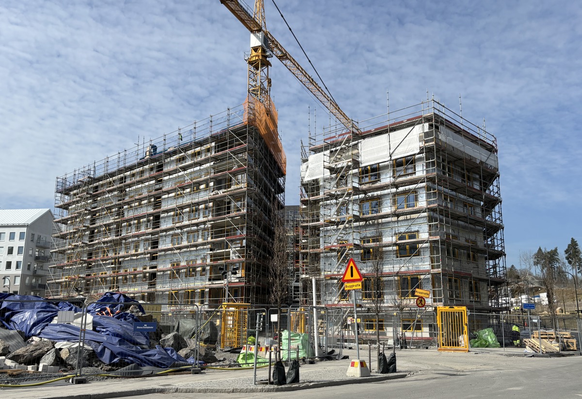 Bild på bygget för nyproduktionsprojektet Atlantis i Vega