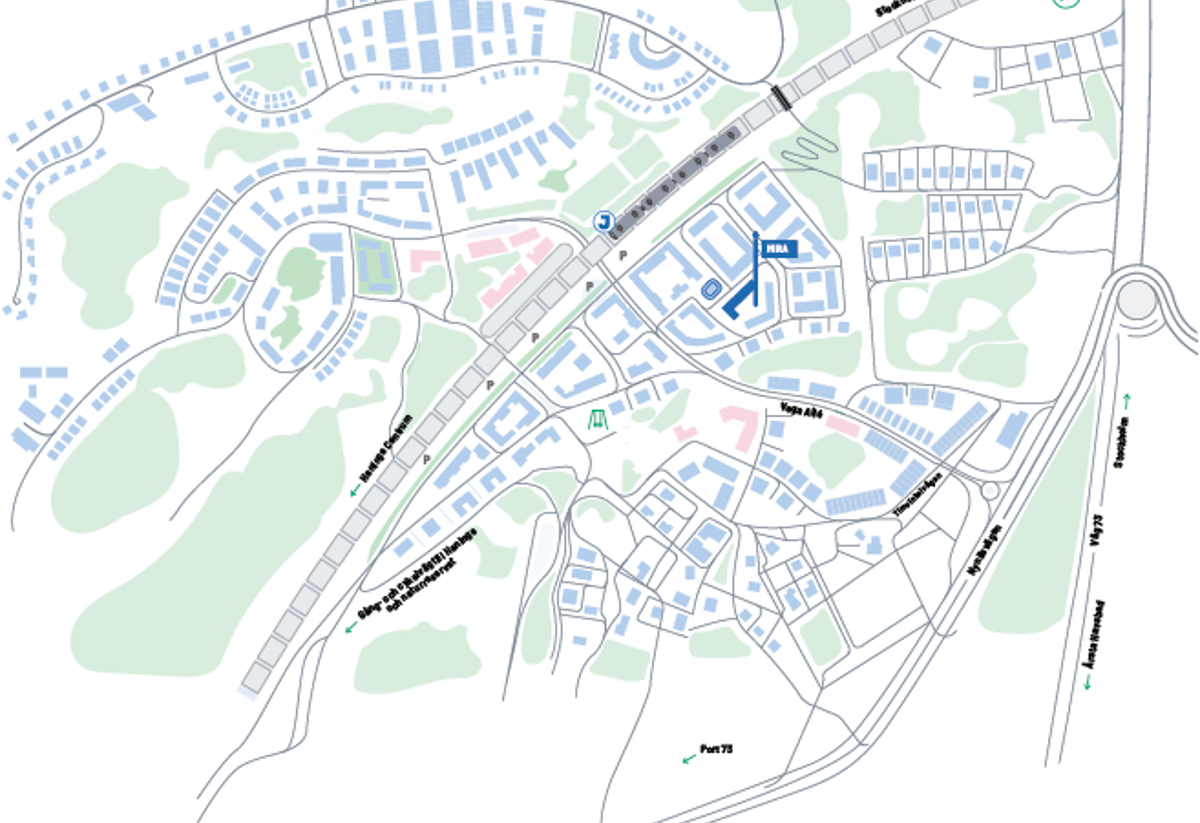Illustrationskarta över Vega med fokus på Mira