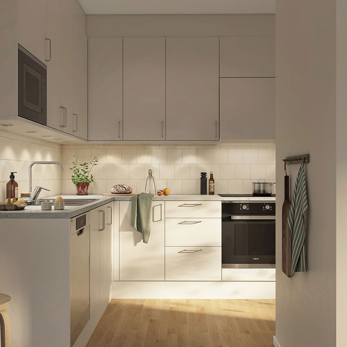 Visionsbild för Stella med fokus på kök