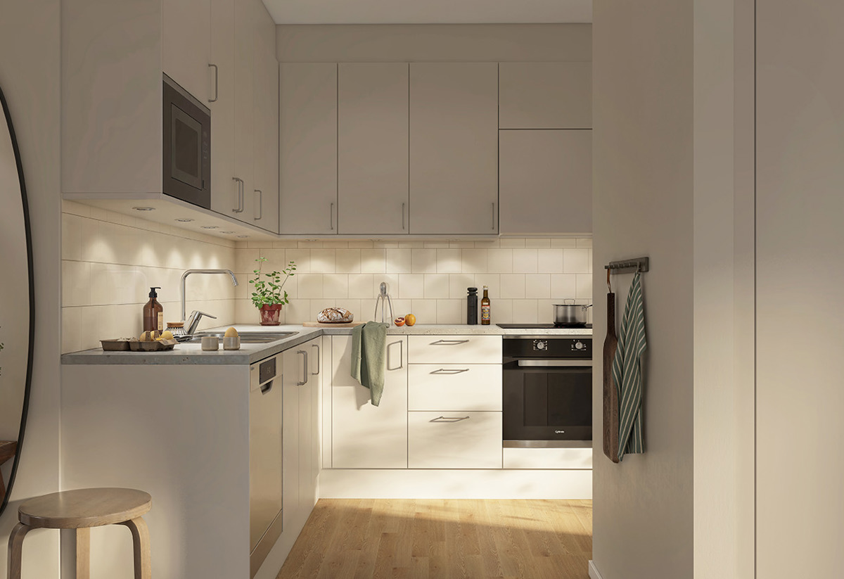 Visionsbild för Stella med fokus på kök